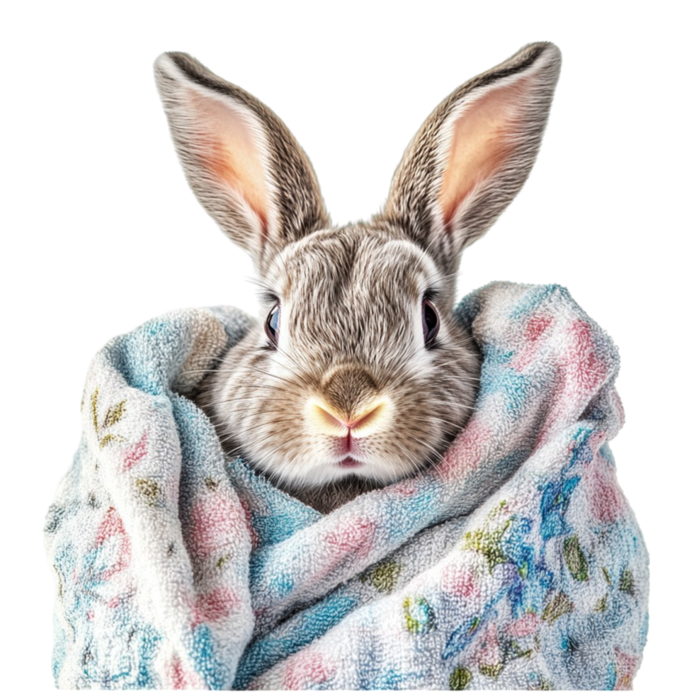 Rabbit Wrapped in Blanket png