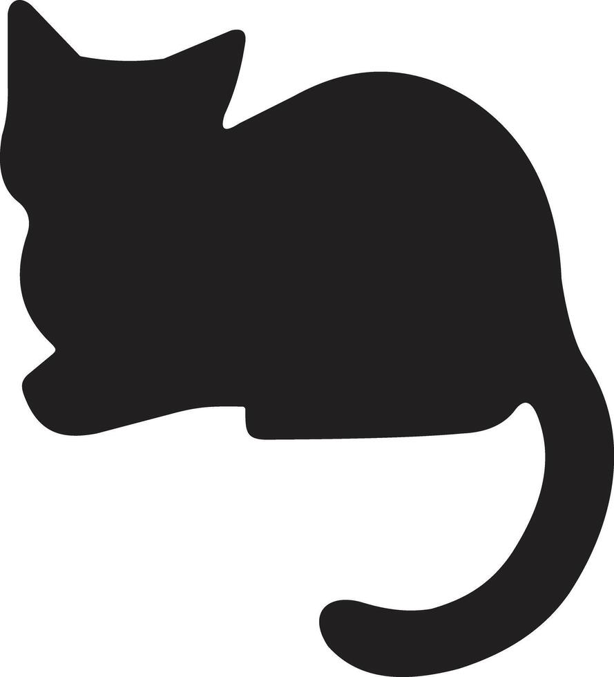 a cat icon silhouette vector
