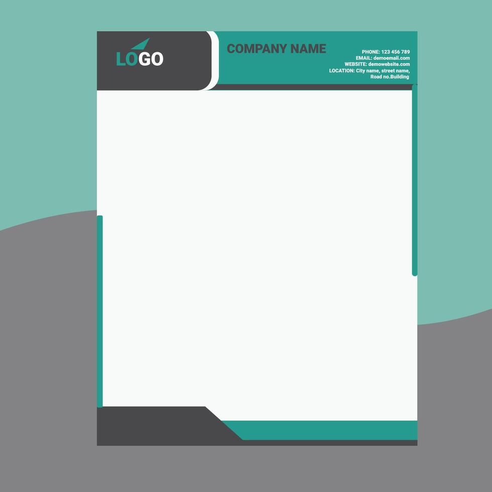 Simple A4 size letterhead design for business vector