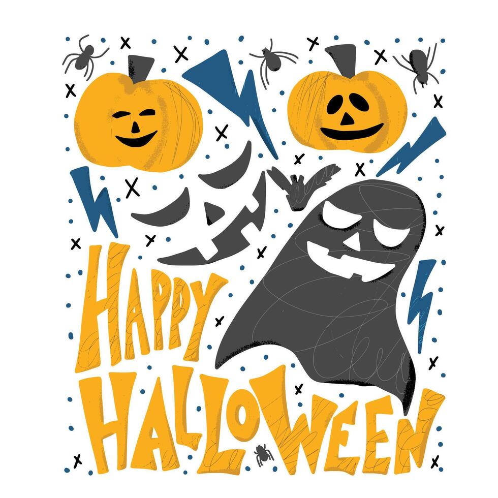 Happy halloween. simple design. vector