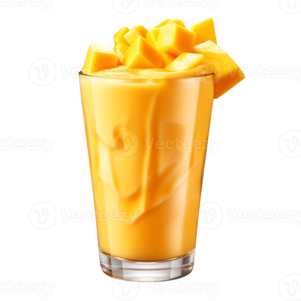 Realistic Colorful Smoothie Food Illustration on Transparent Background png