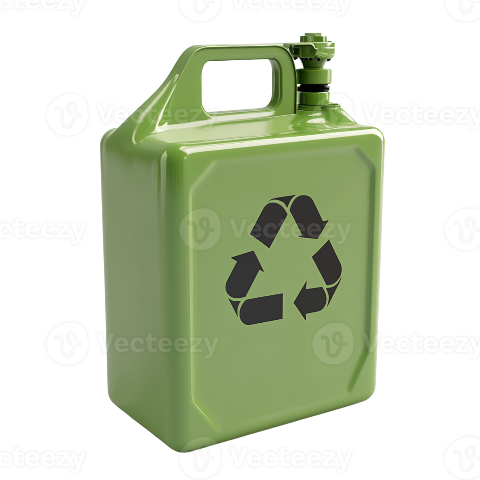 Green Recycling Container Shows Environmental Responsibility png