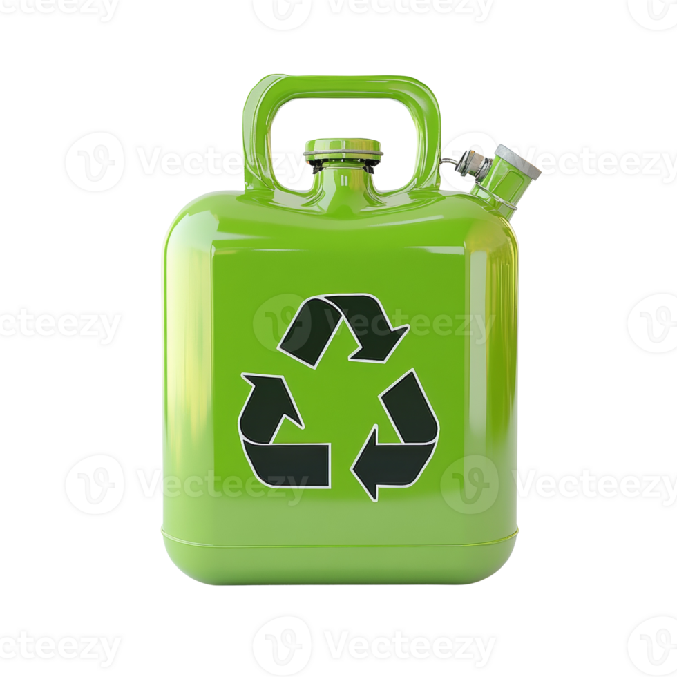 Green Recycle Canister Shows Environmental Responsibility png