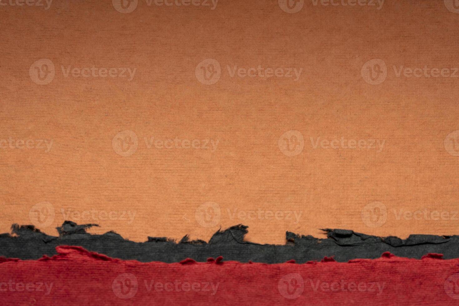 abstract landscape in red, black and orange photo