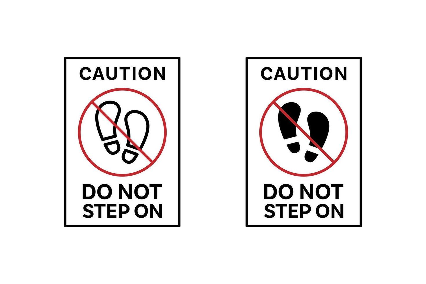 do not step on icon board vector