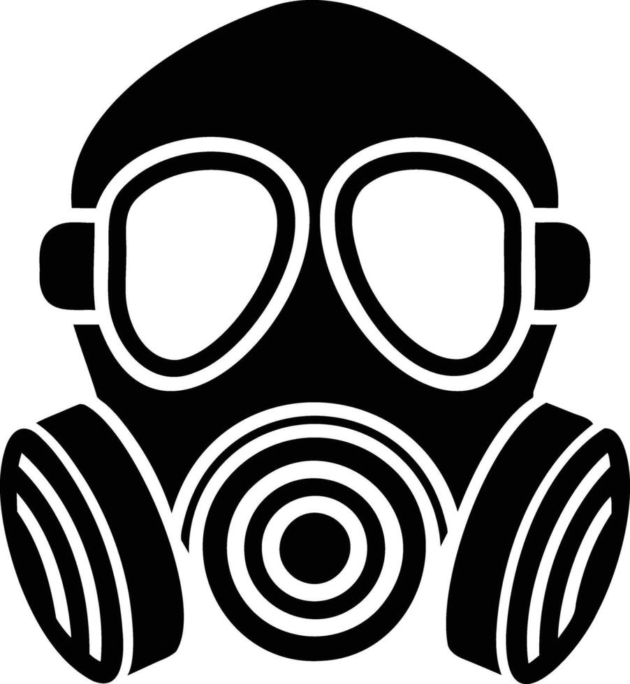 Respirator Silhouette Symbol of Safety and Protection vector