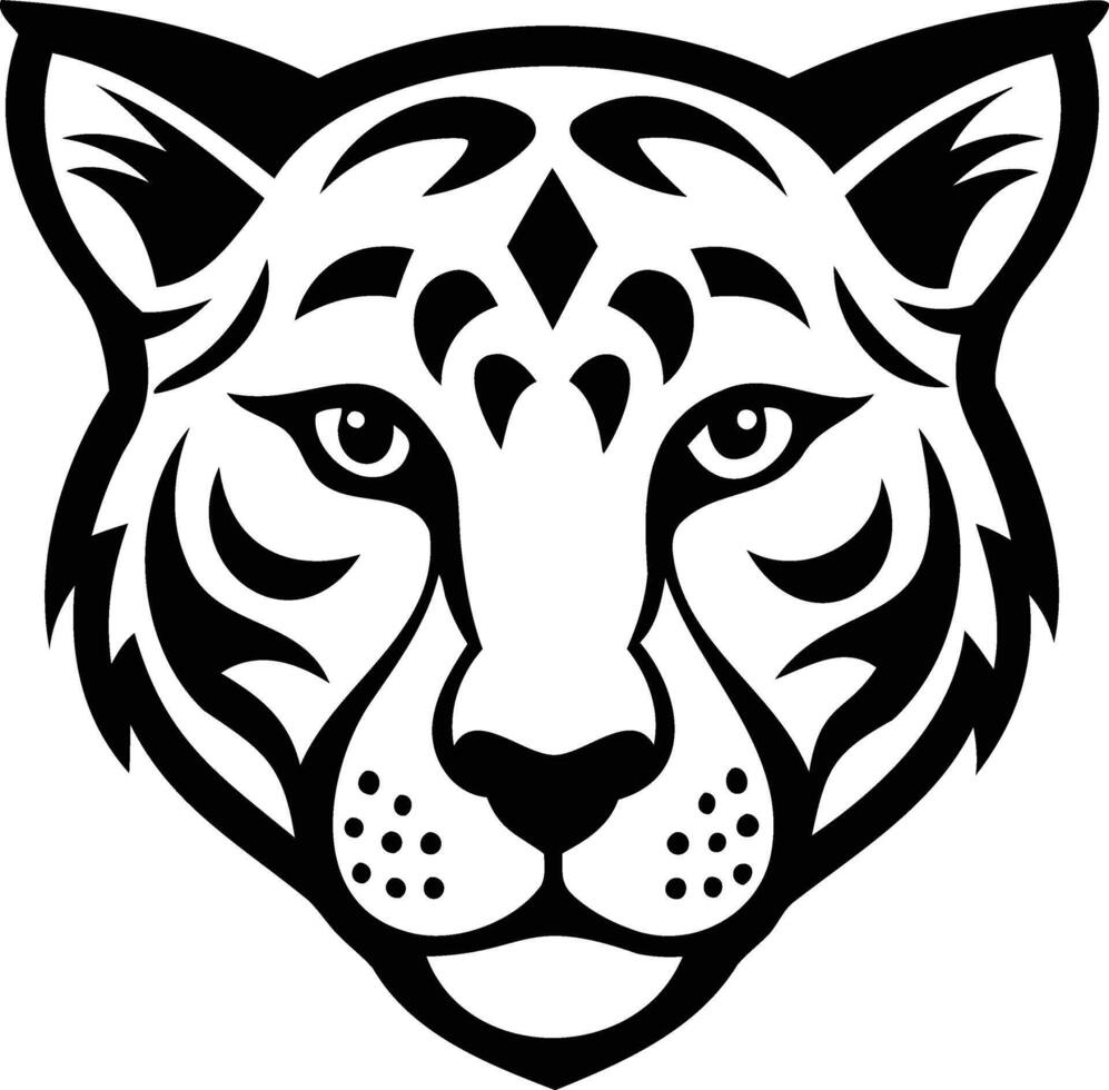 Graceful Cheetah Head Silhouettes The Epitome of Speed and Elegance vector
