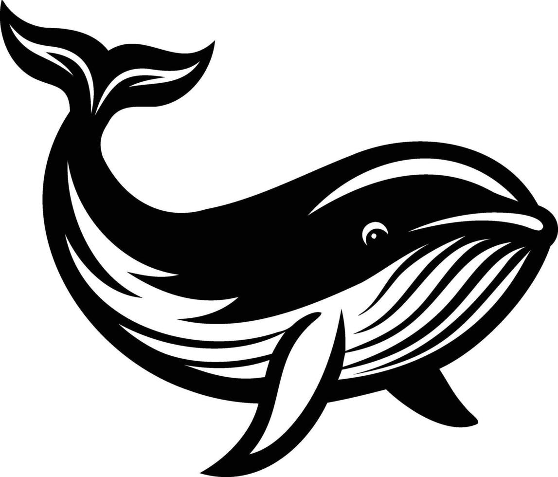 Majestic Whale Silhouettes The Graceful Giants of the Ocean vector