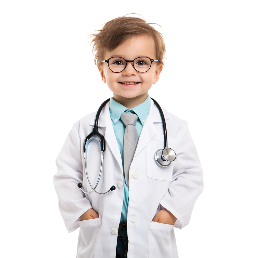 Cute Toddler Doctor Stethoscope Happy Child Healthcare png