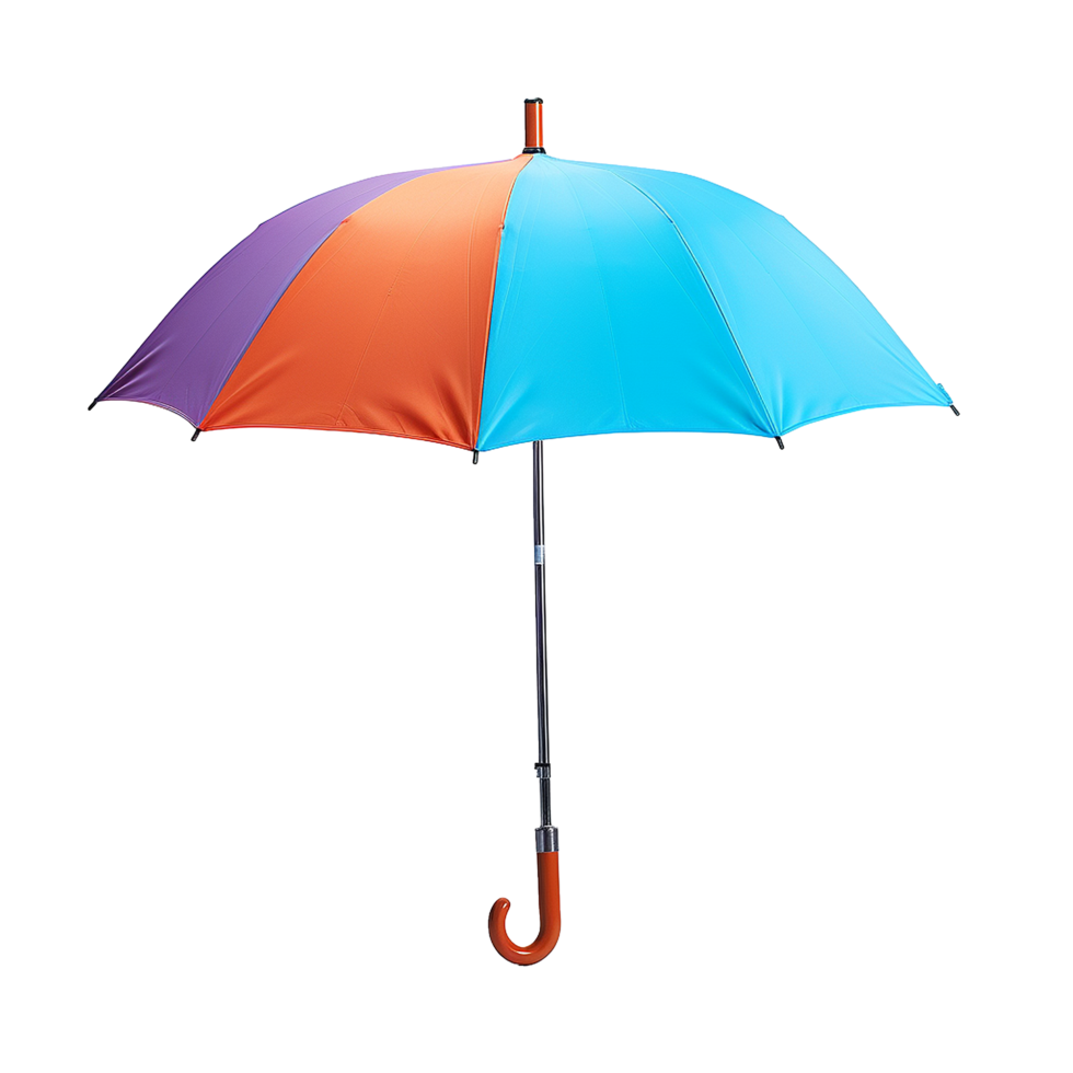 Colorful Umbrella Tri-Color Design Protection Rain Fashion Accessory, png