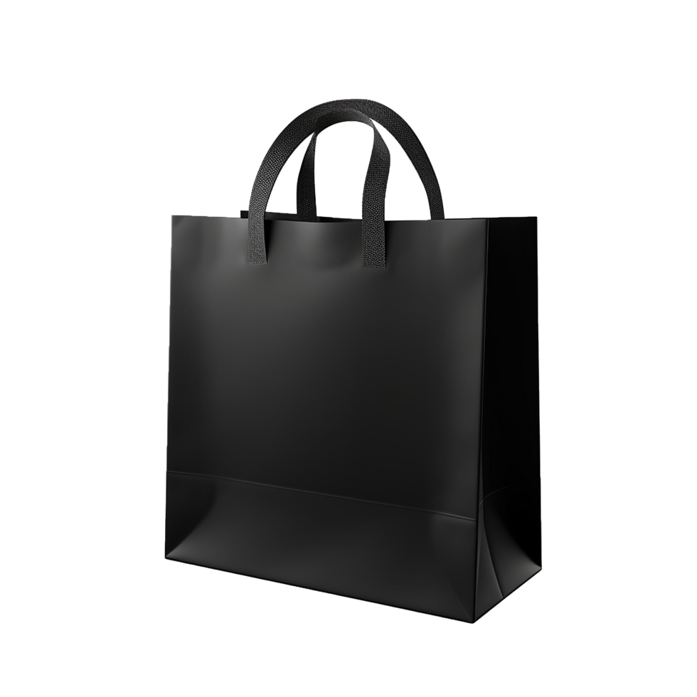 Black Tote Bag Mockup Stylish Design Shopping Accessory, png