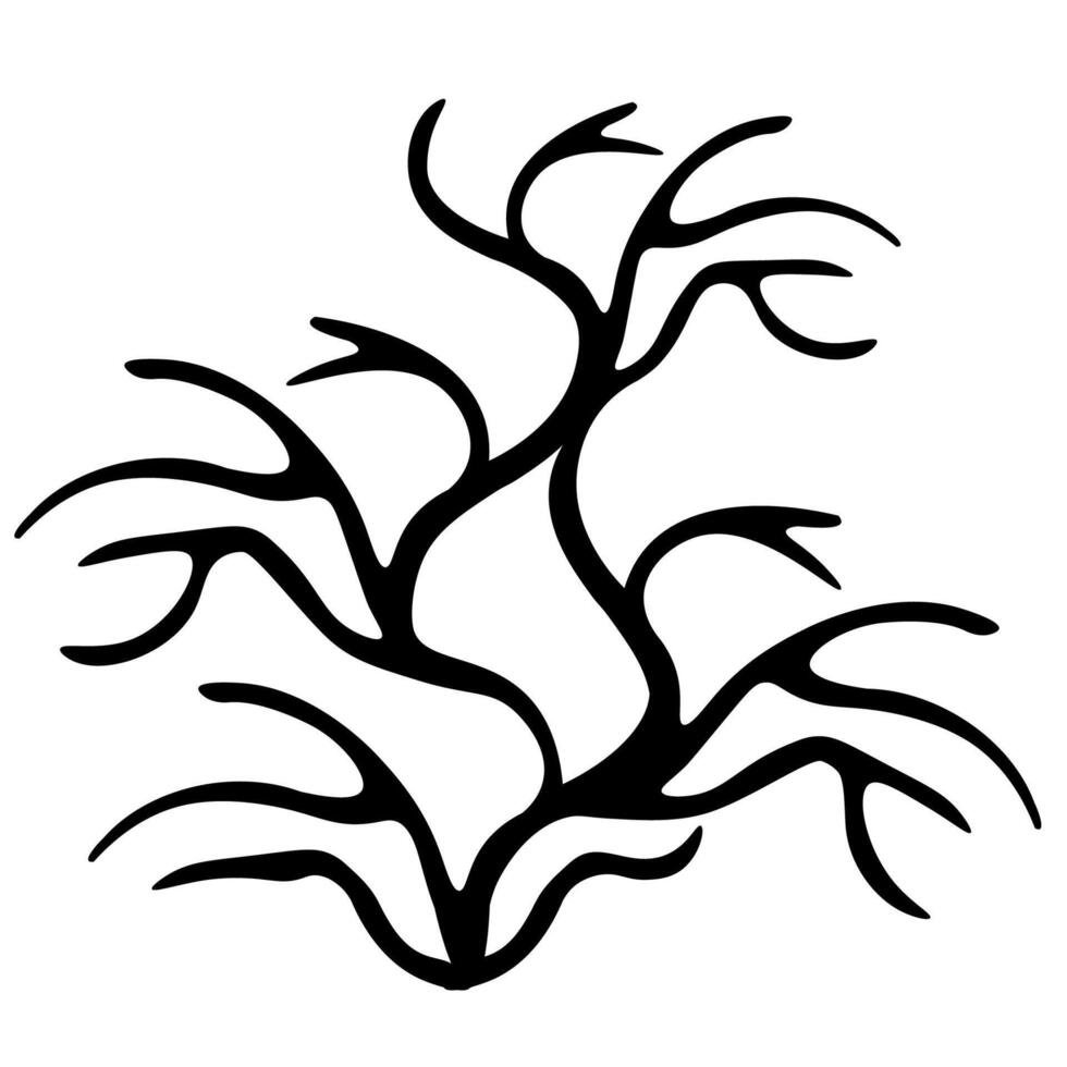 black tree branch vector
