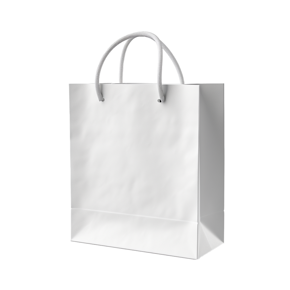 Blank White Shopping Bag Mockup Gift Packaging Design, png