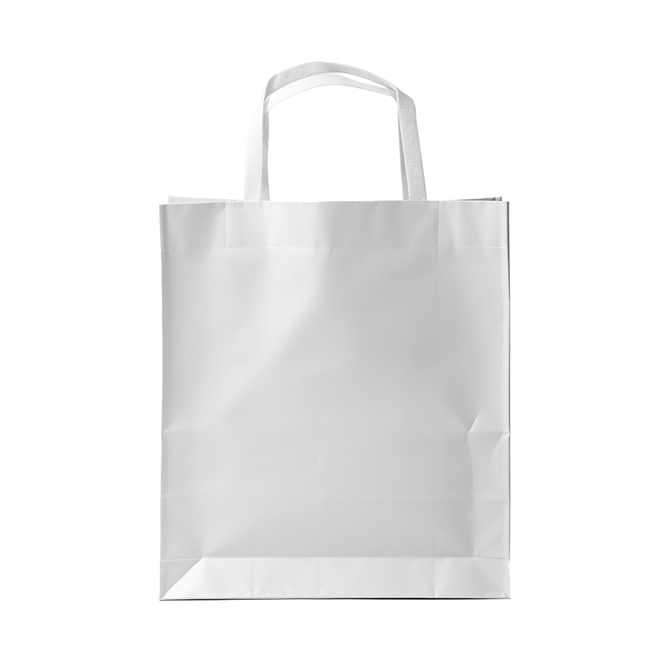 White Shopping Bag Mockup Plain Design Template, png
