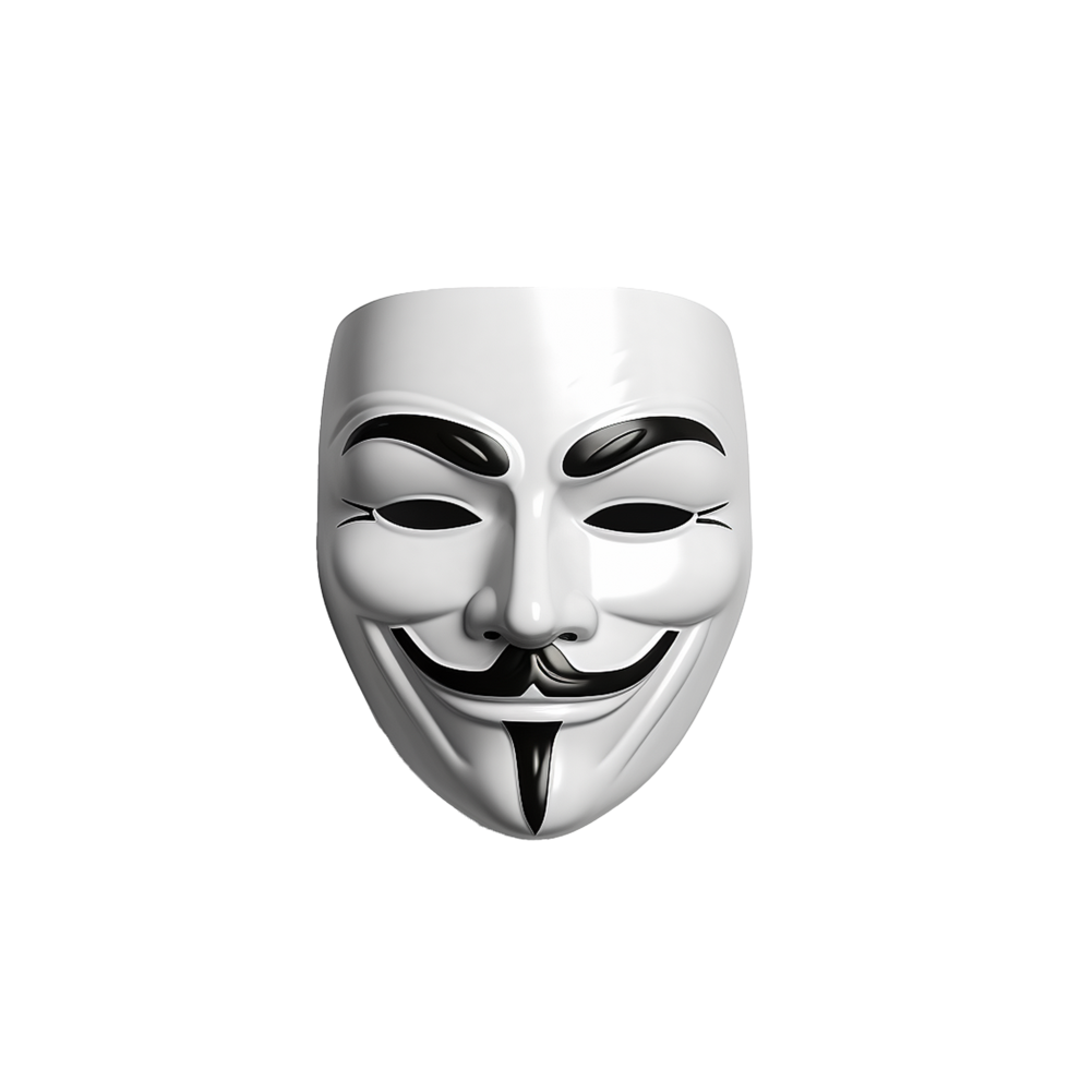 Anonymous Mask White Black Design Symbol png