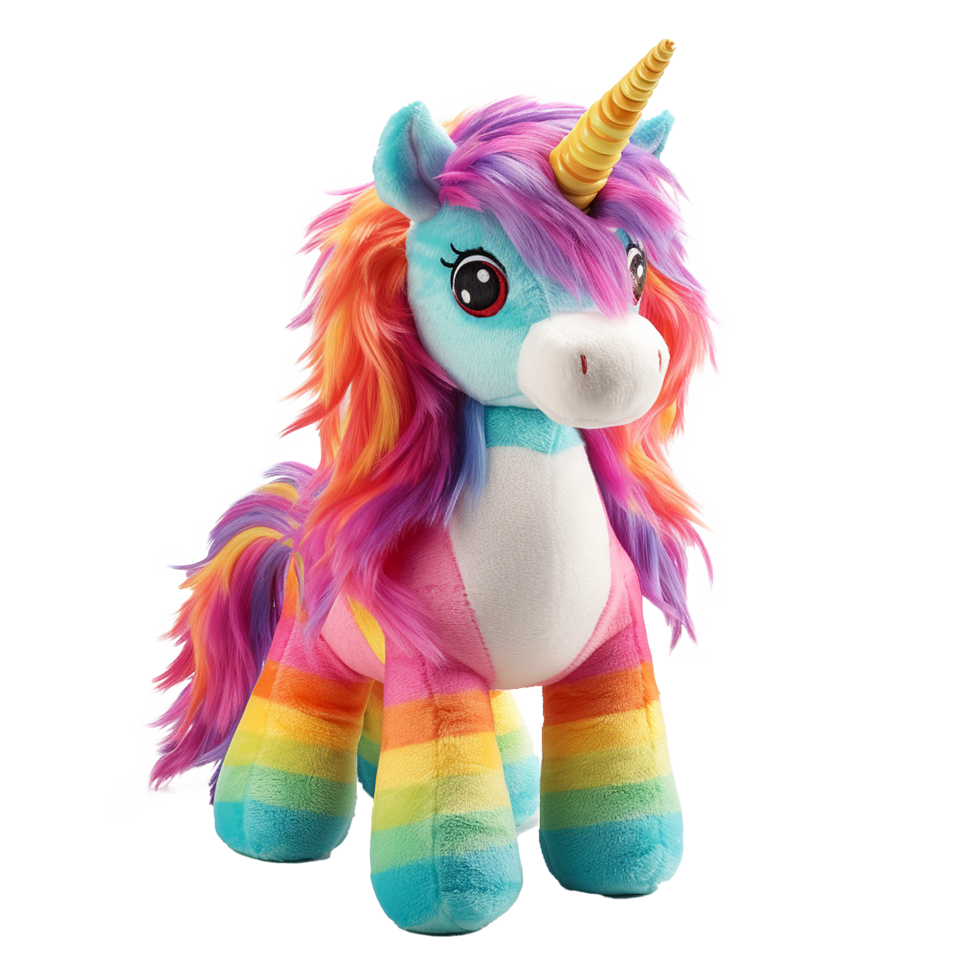 Rainbow Unicorn Plush Toy Magical Creature Soft Toy png