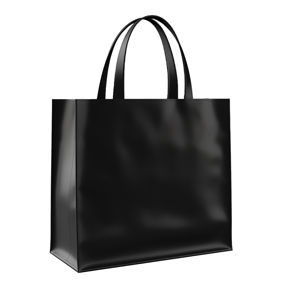 Black Tote Bag Mockup Stylish Design Fashion Accessory, png