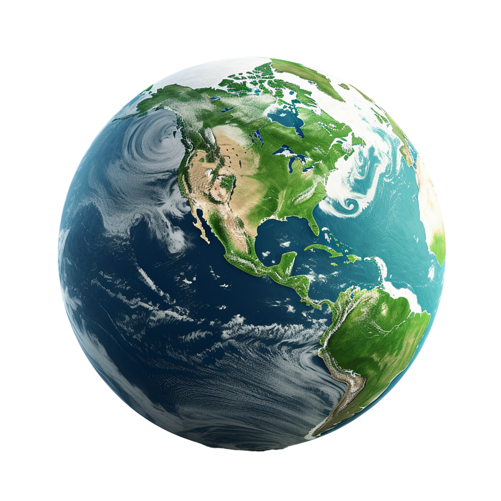 Earth North America Clouds Weather Satellite View, png