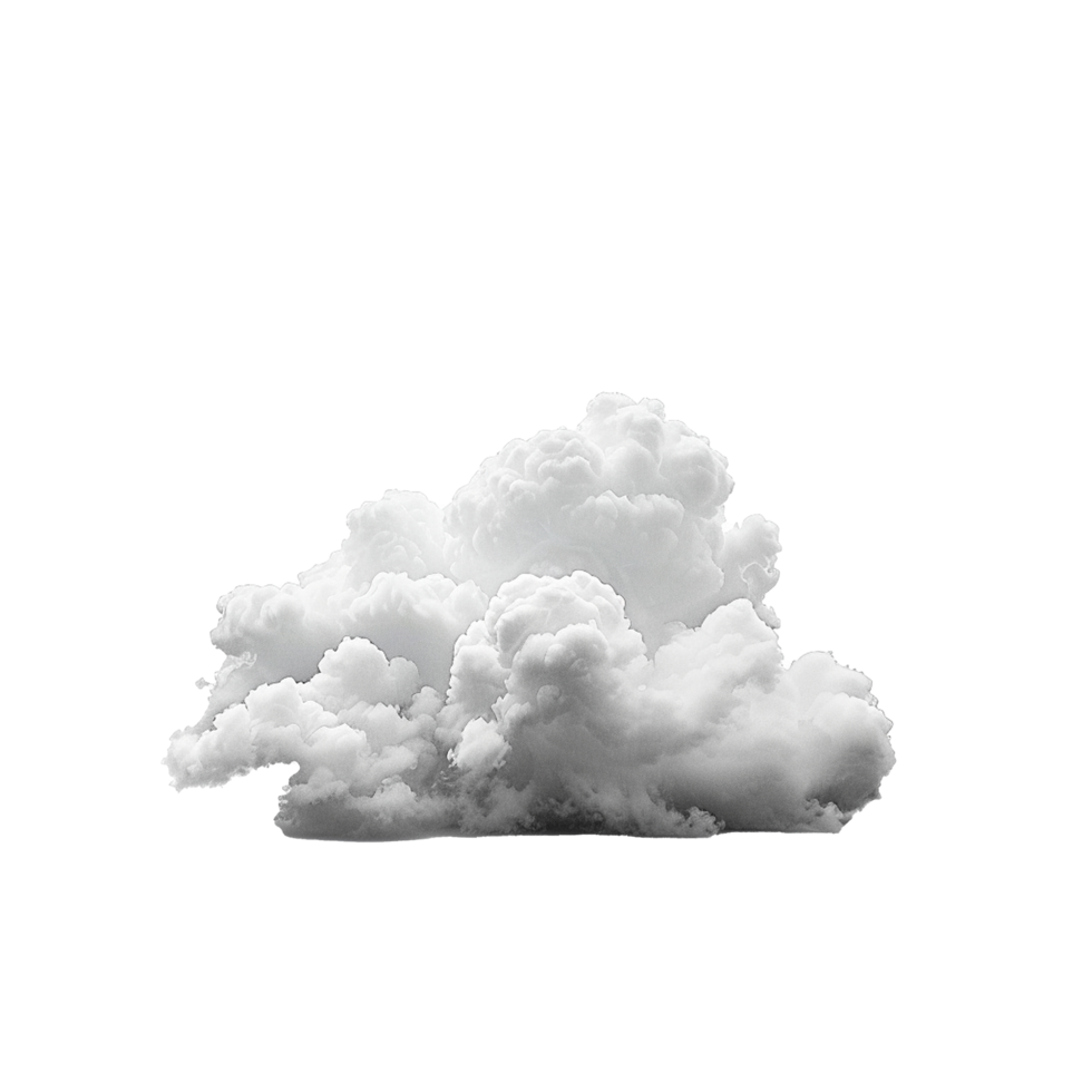 Dramatic grayscale cloudscape immense fluffy clouds weather nature sky monochrome, png
