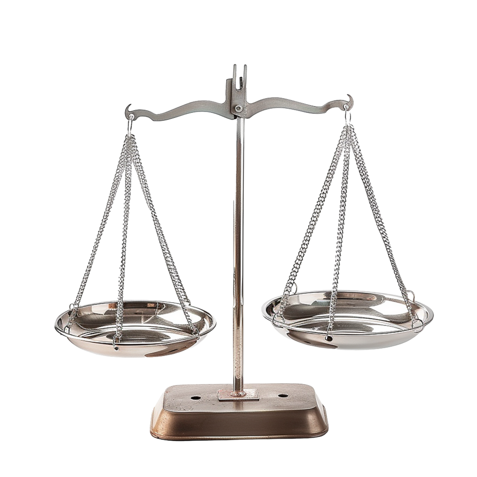 Classic Balance Scale Justice Equality Weighing Measurement png
