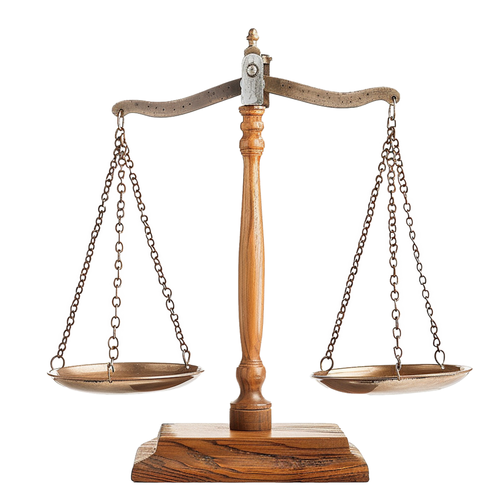 Antique Wooden Balance Scale Justice Equality Law, png