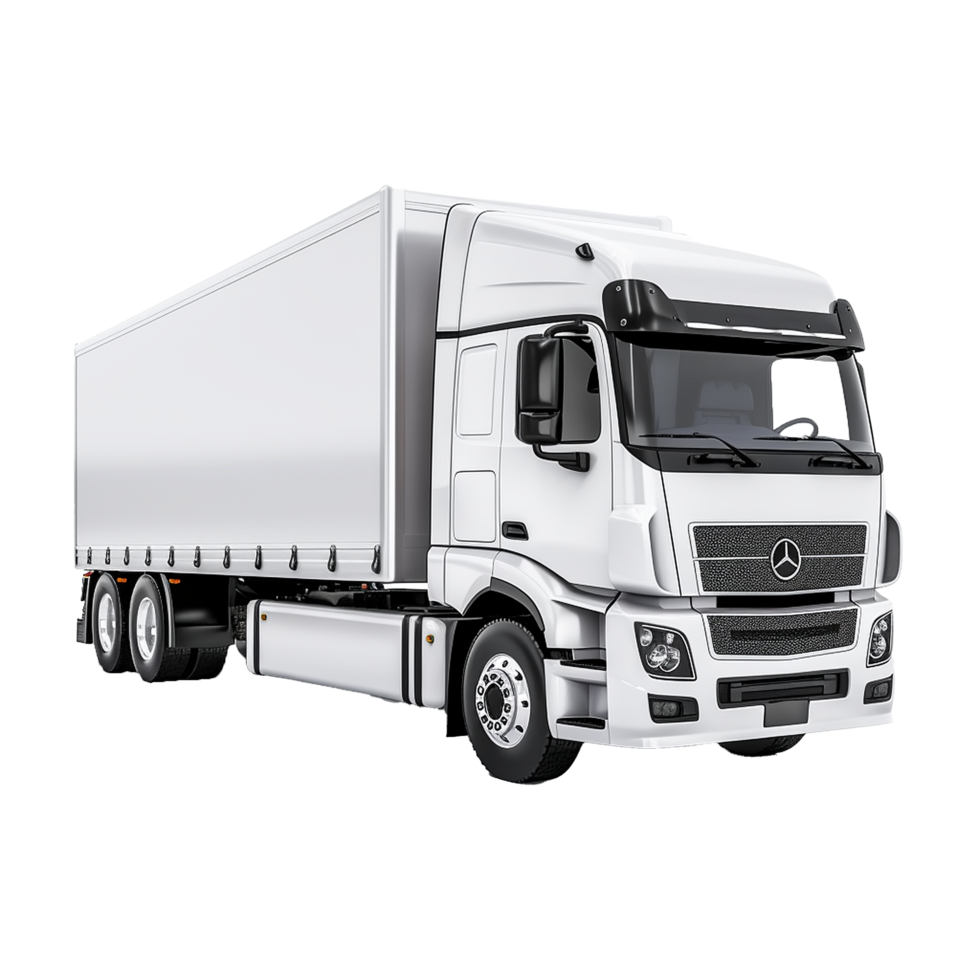 White Semi Truck Cargo Delivery Vehicle Transportation Logistics png