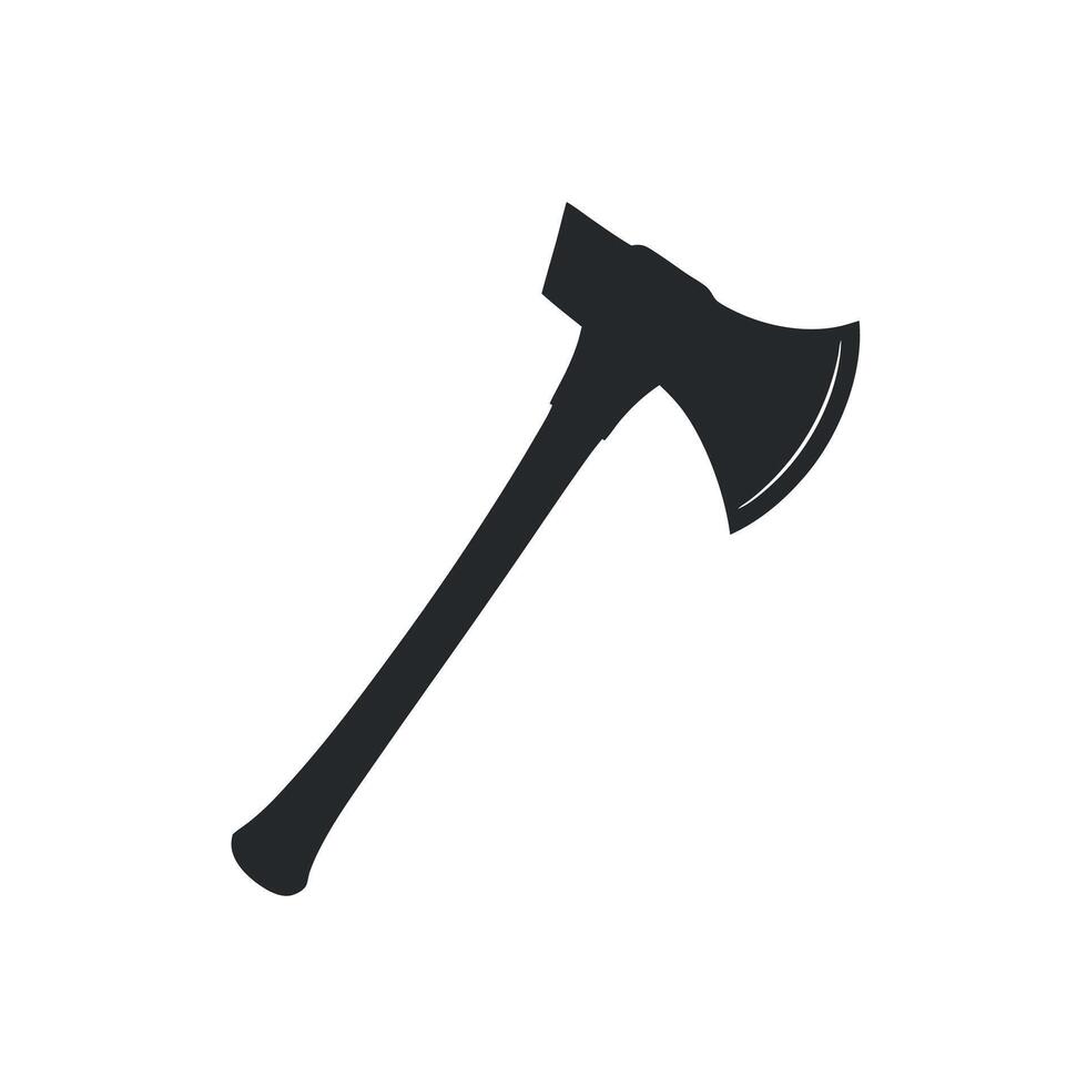 axe icon outline silhouette on white background vector