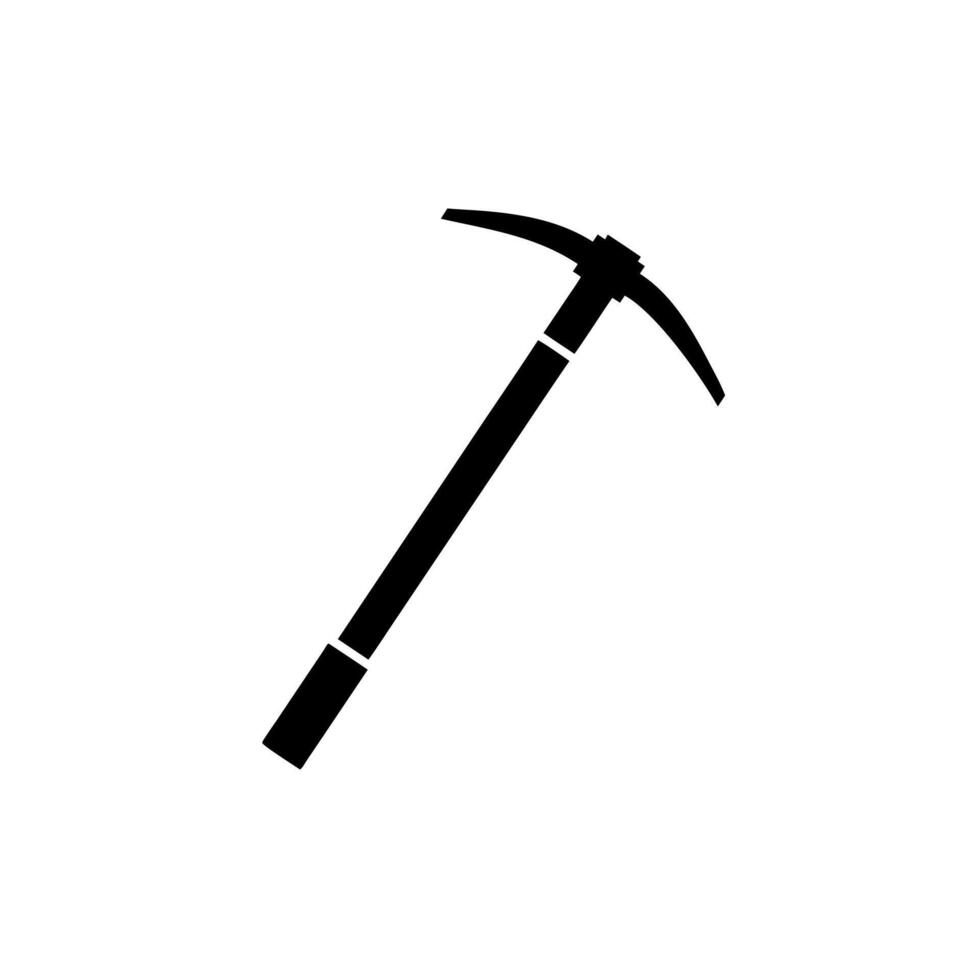 Pickaxe icon outline silhouetter on white background vector