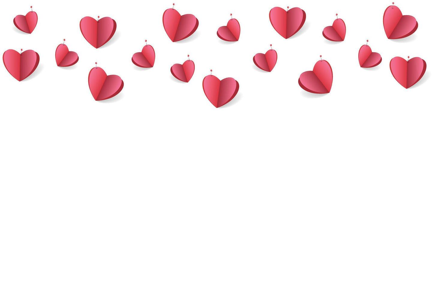 Falling Hearts Graphic Illustration vector