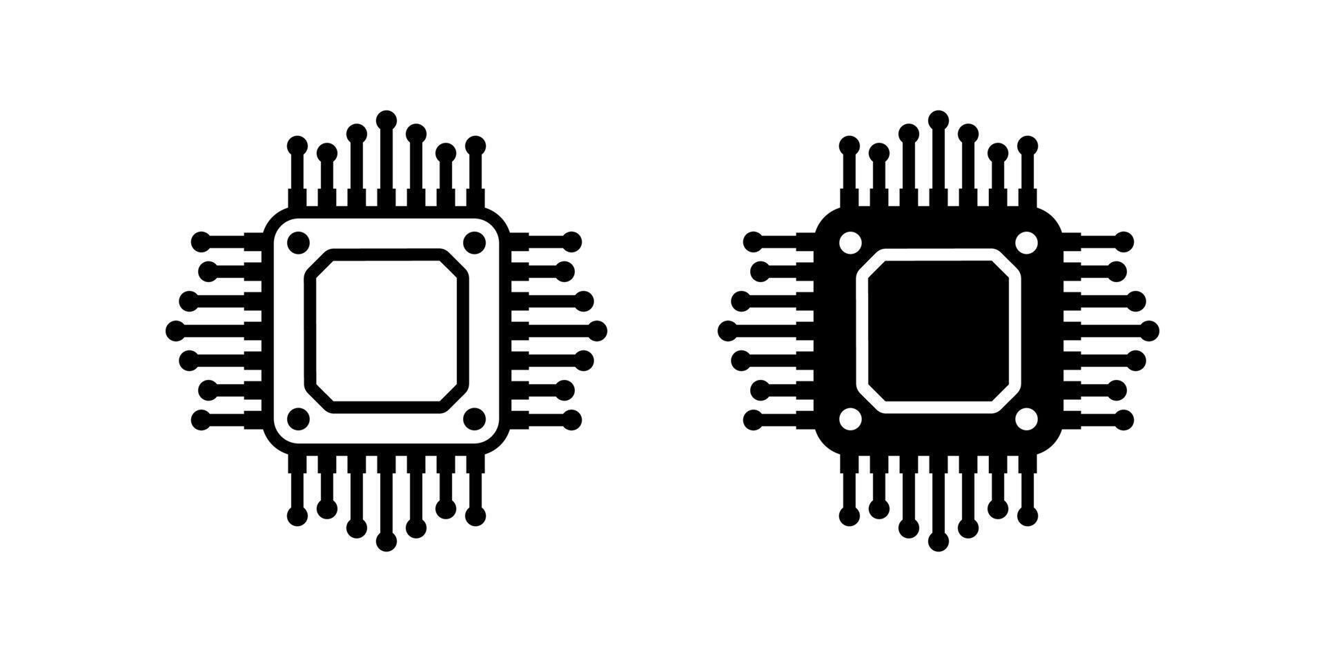 Cpu icon set. Processorsign. for mobile concept and web design. illustration vector