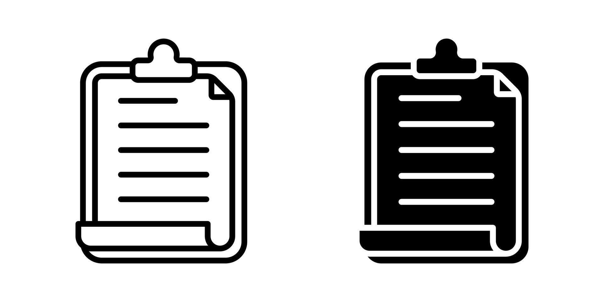 Clipboard icon set. File Document sign. for mobile concept and web design. illustration on white background vector