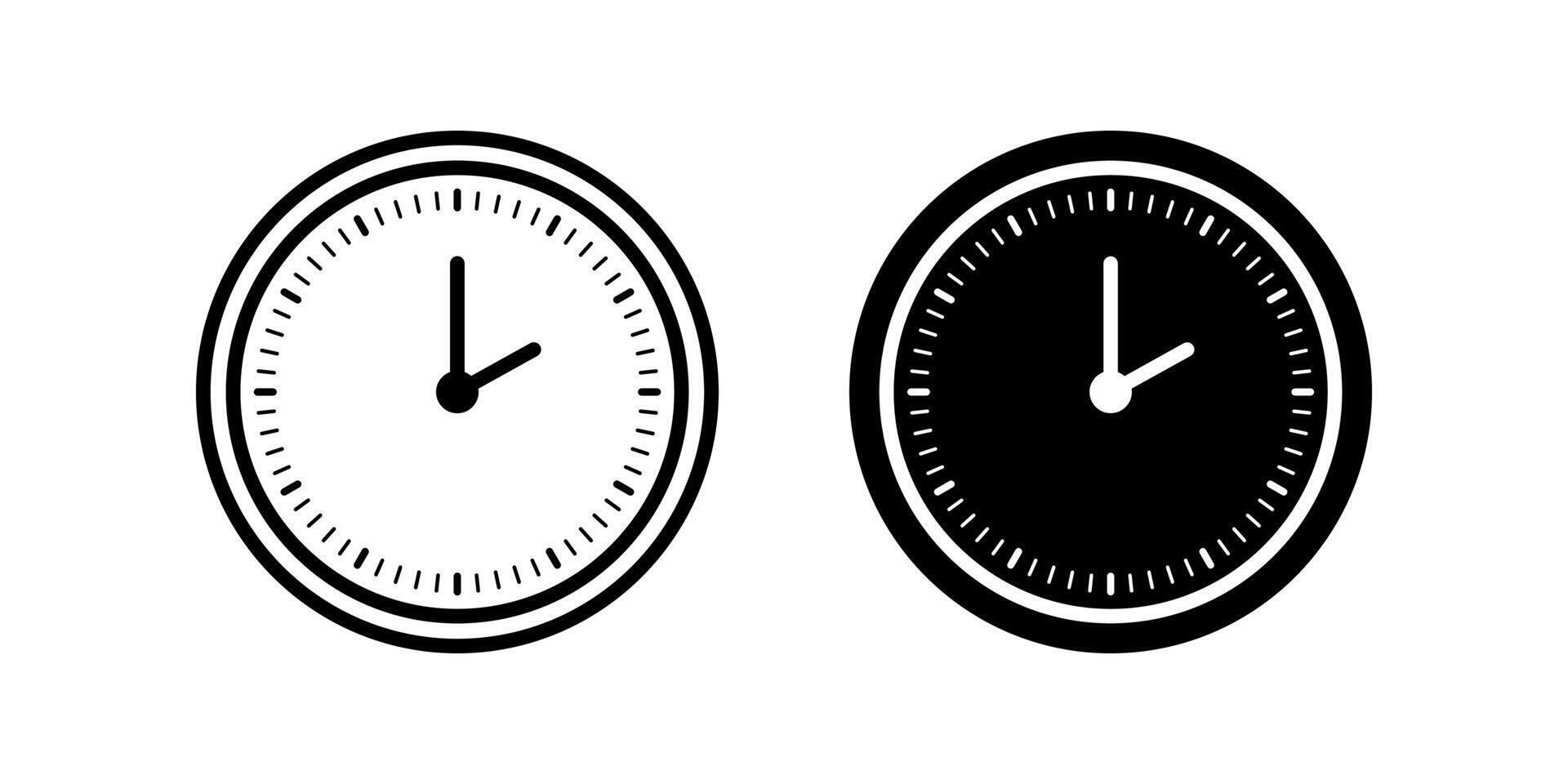 Clock icon set. for mobile concept and web design. illustration vector