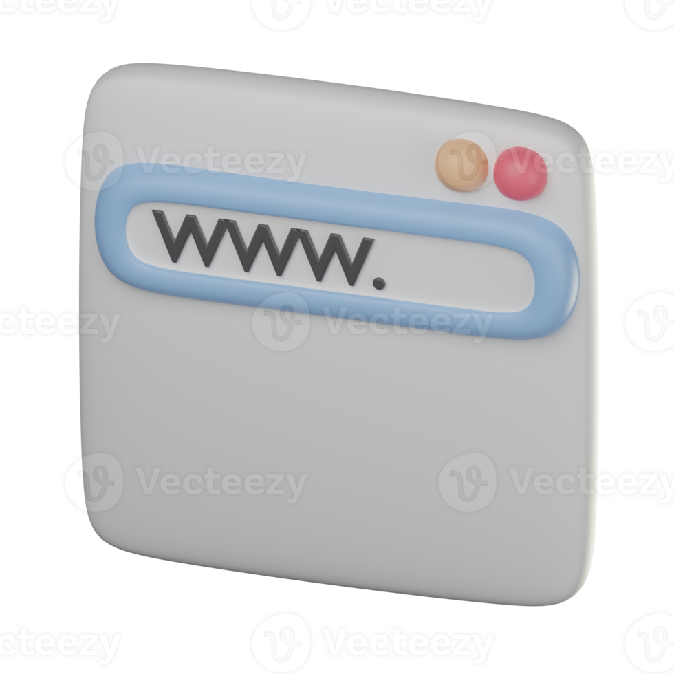 3D Website Icon Illustration Render png