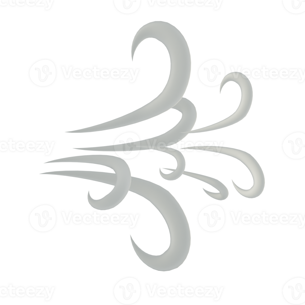 3D Wind Icon Illustration Render png
