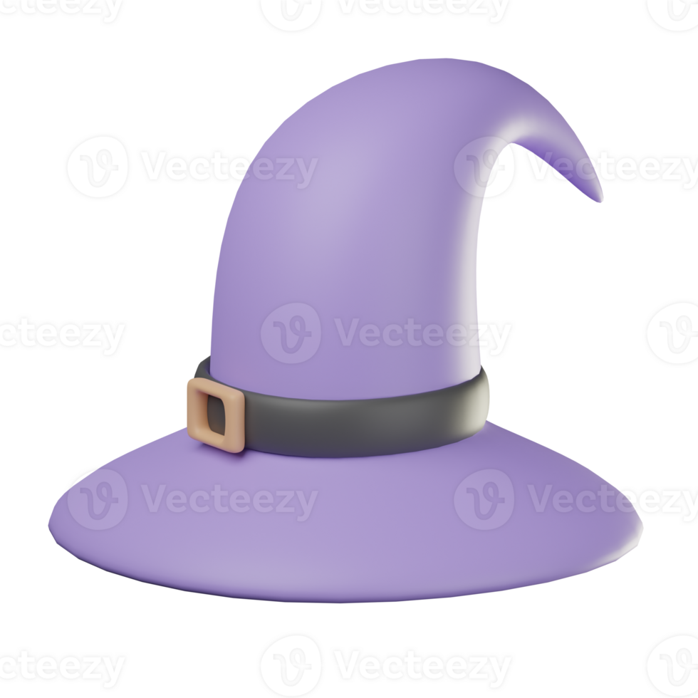 3D Wizard Hat Icon Illustration Render png