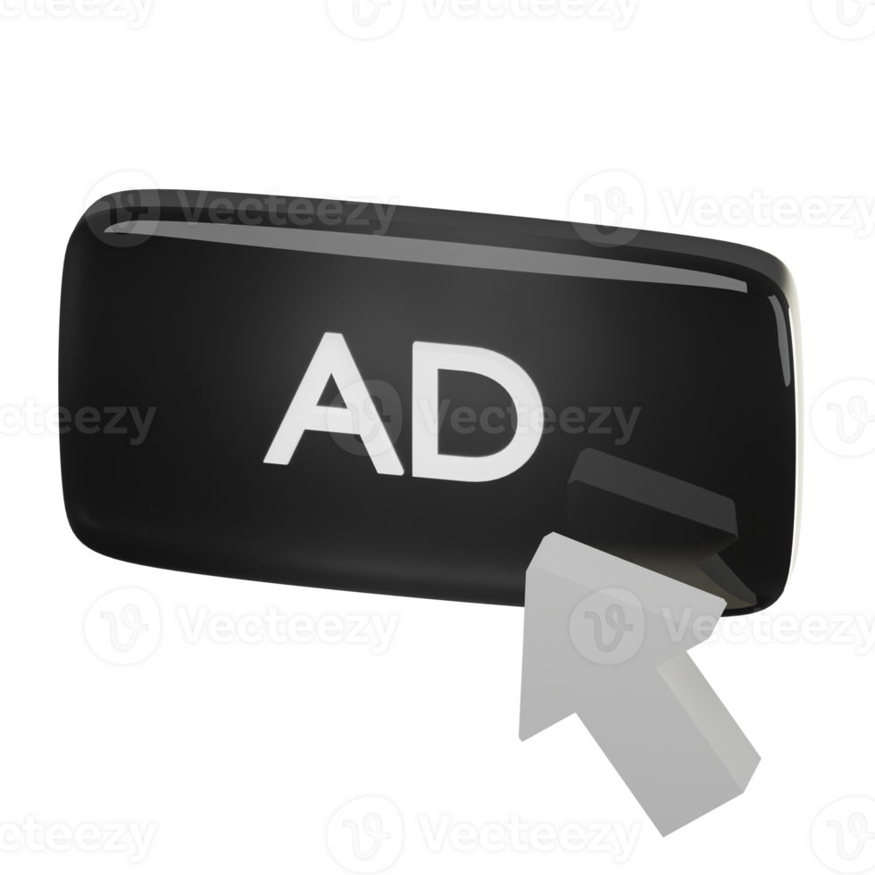 3D Advertisement Icon Illustration Render png