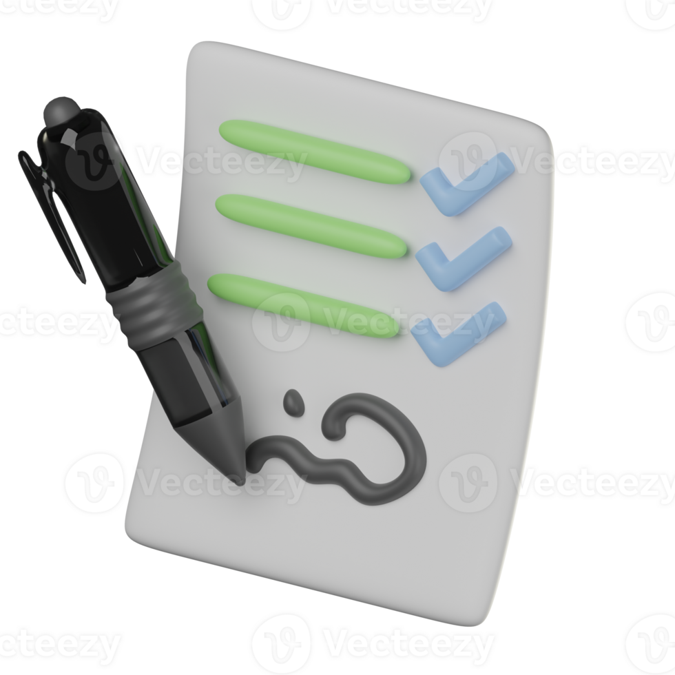 3D Agreement Icon Illustration Render png