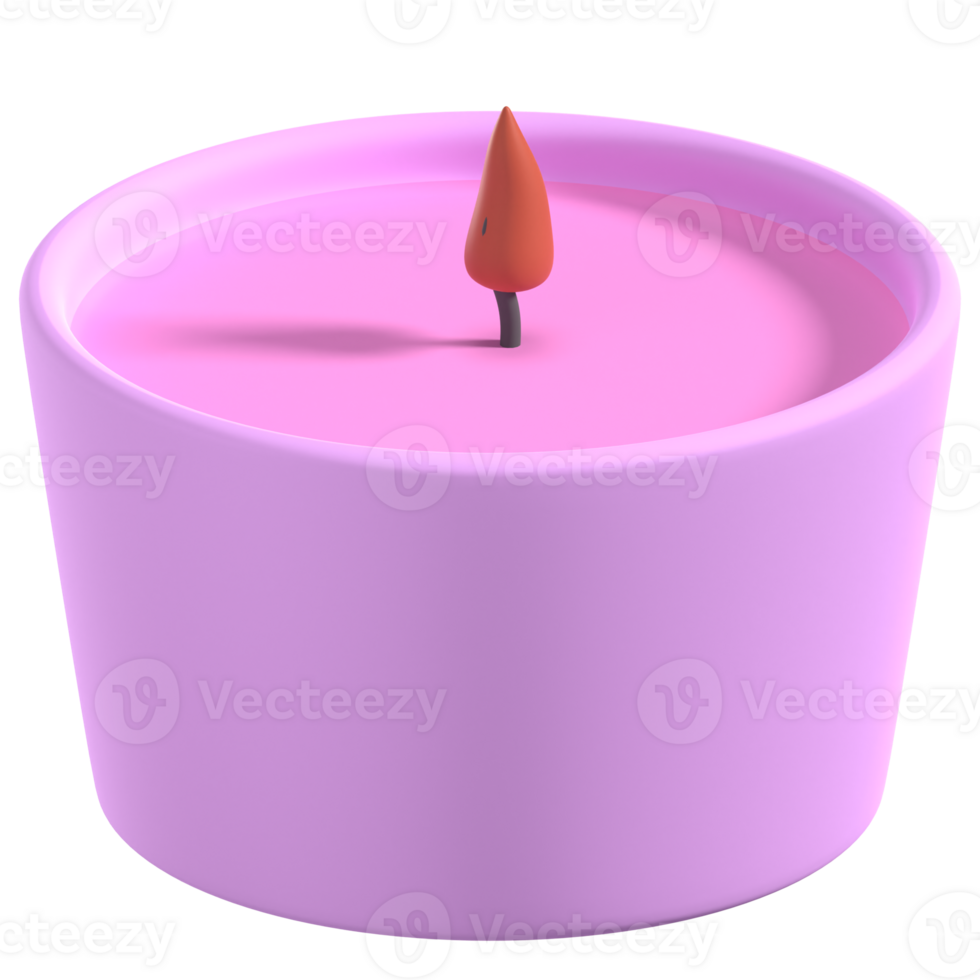 3D Aromatic Candle Illustration png
