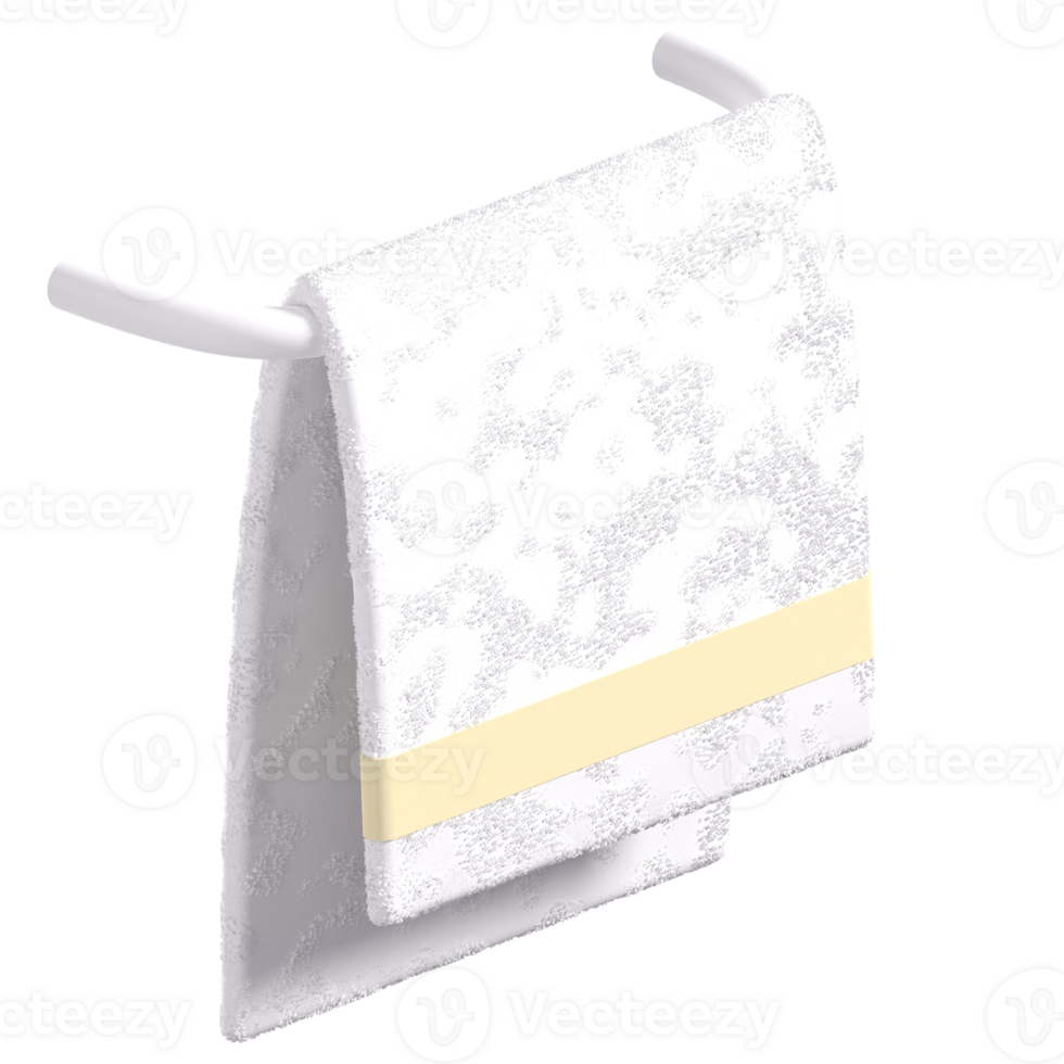 3D Bath Towel Illustration png
