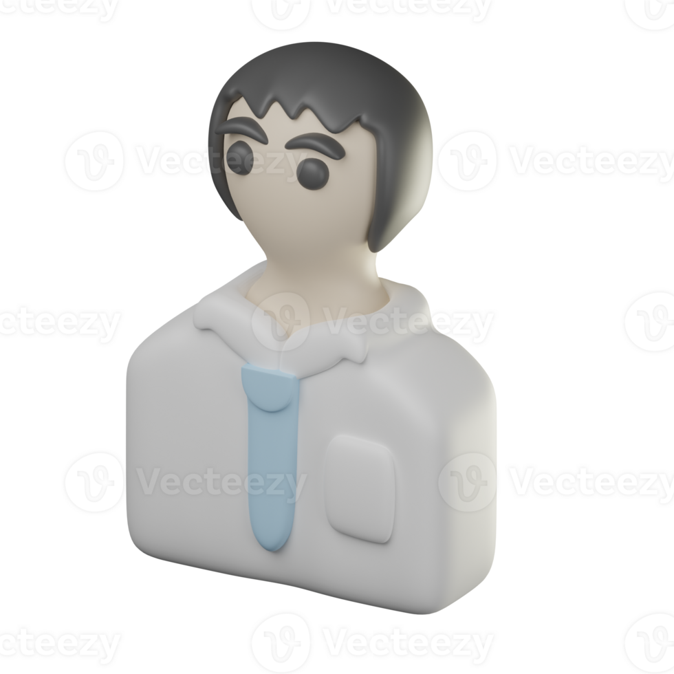 3D Boy Student Icon Illustration png