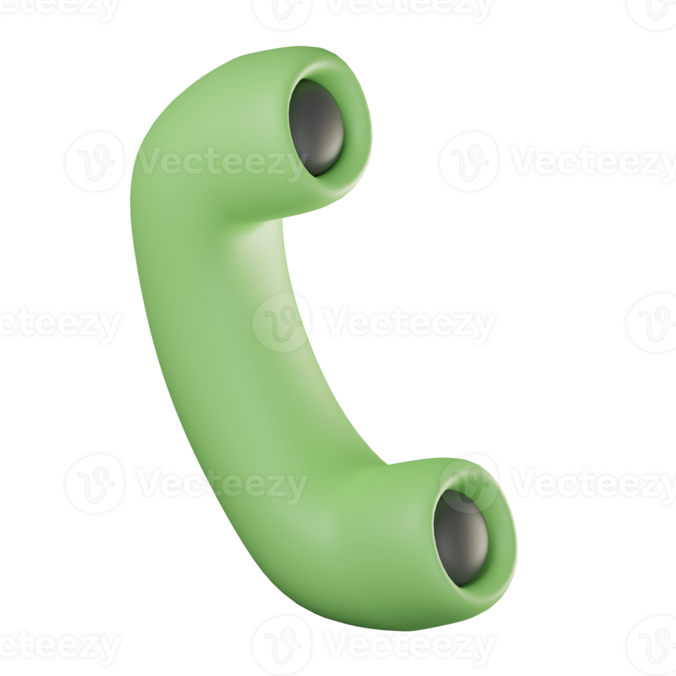 Cute 3D Call Illustration png