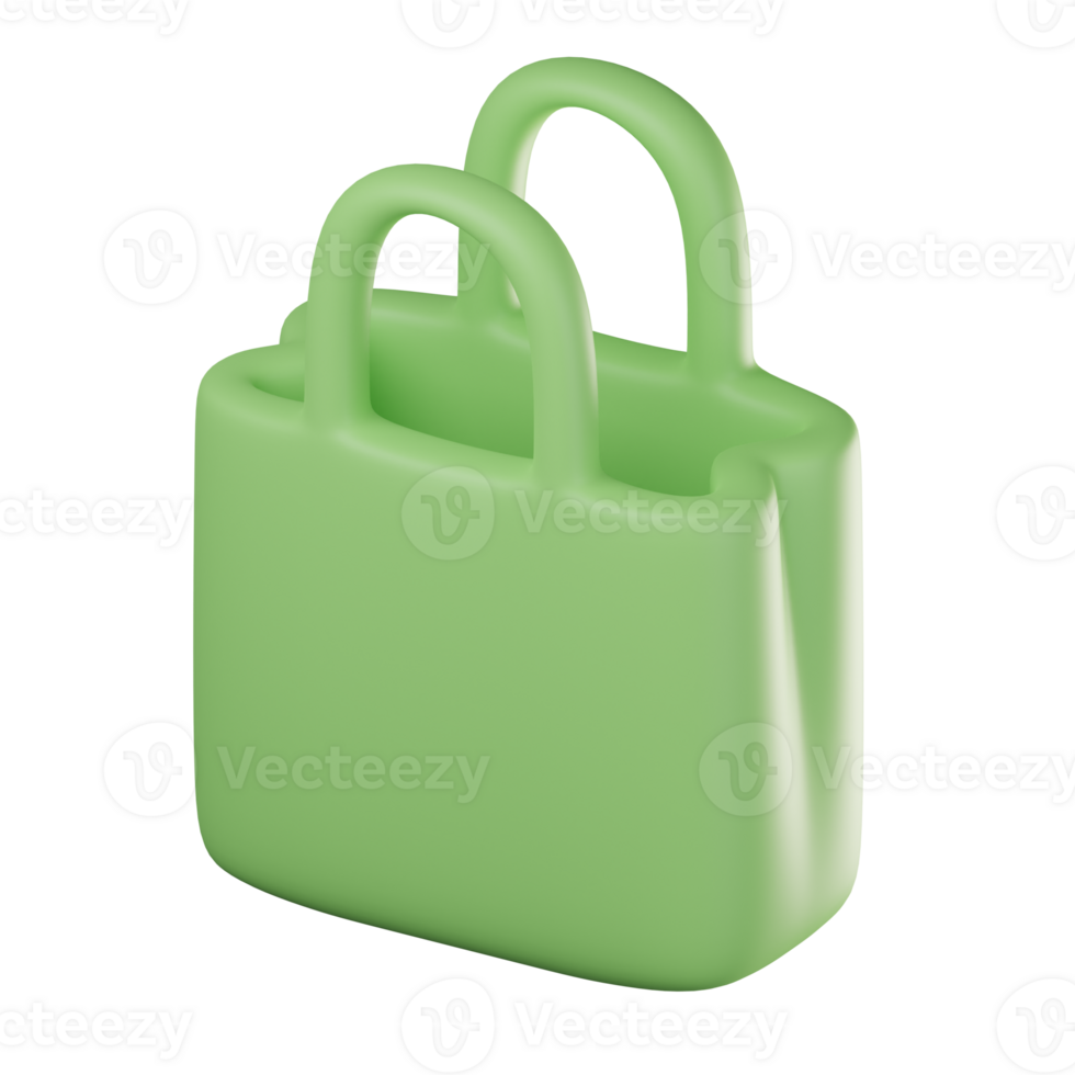 3D Carry Bag Icon Illustration Render png