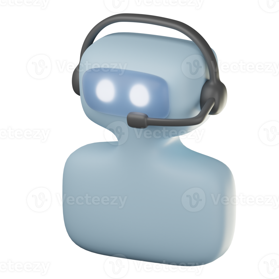 3D Chat Bot Icon Illustration png