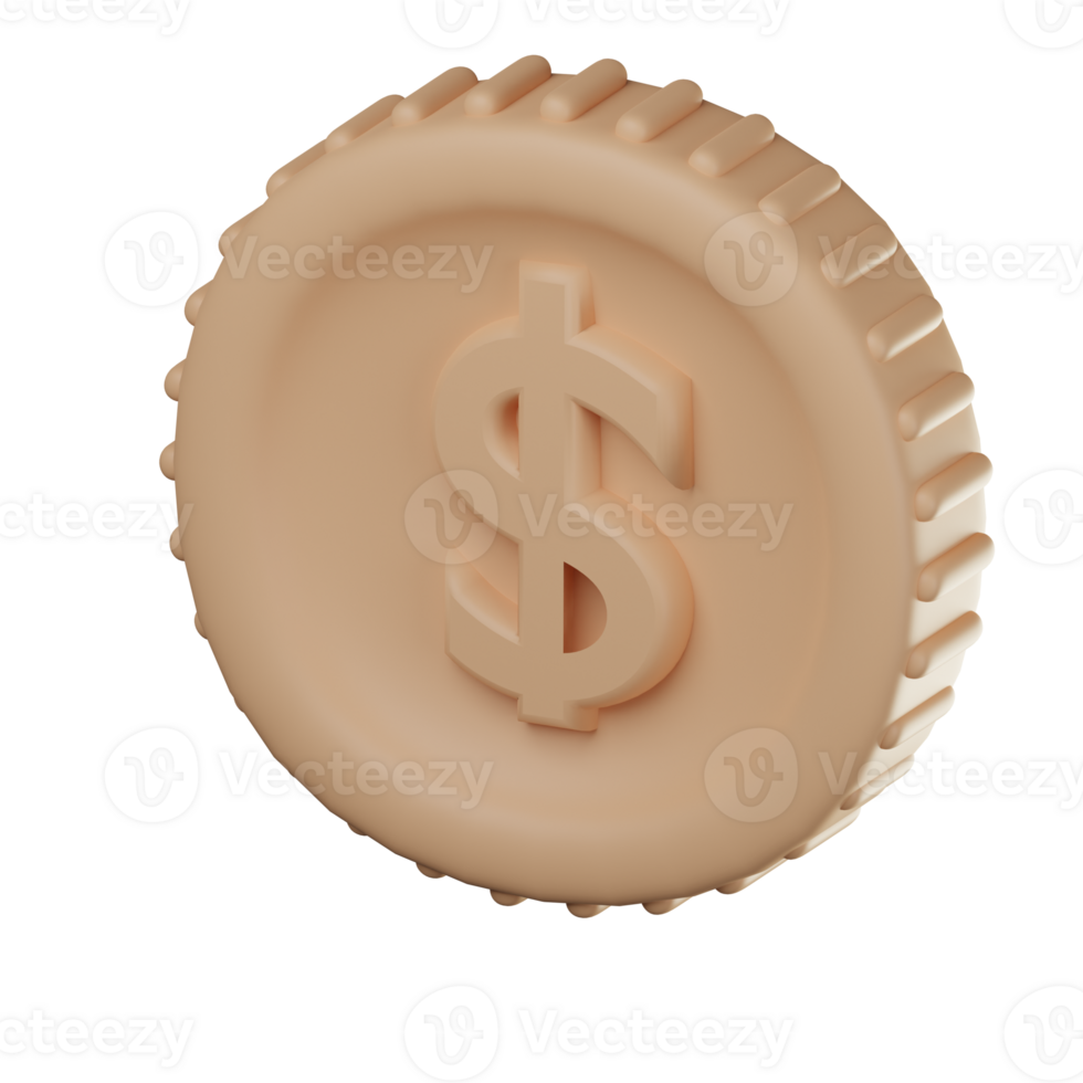 3D Coin Illustration png