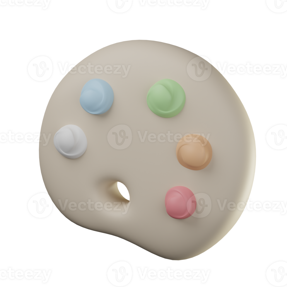 3D Color Palette Icon Illustration png