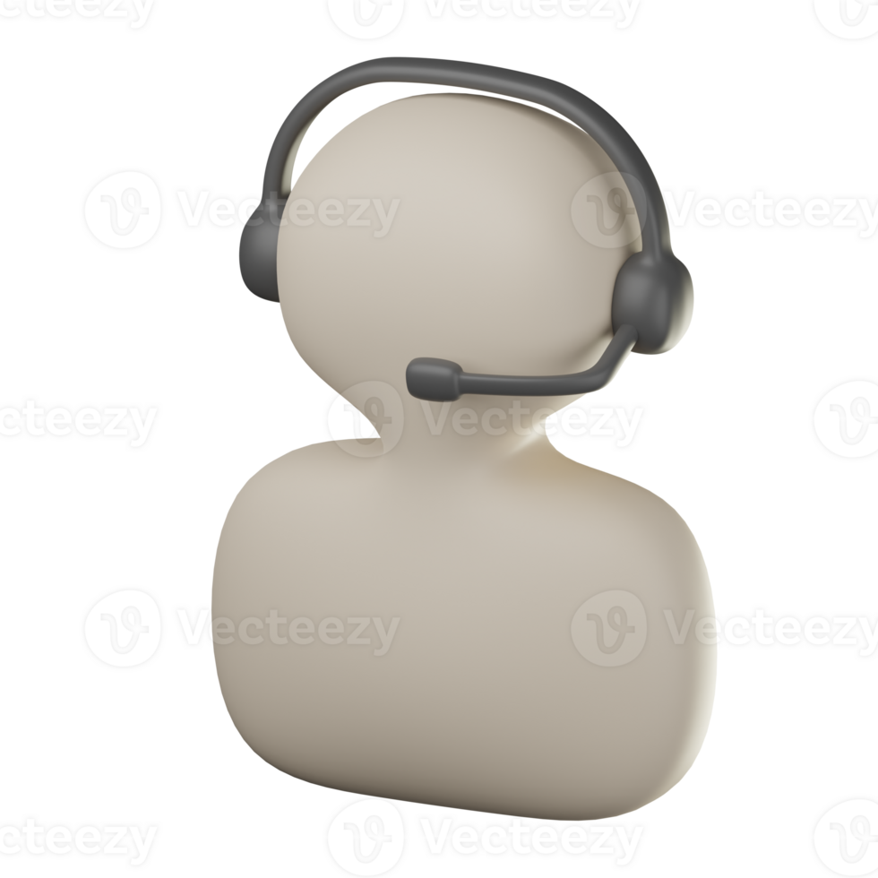 3D Customer Service Illustration Render png