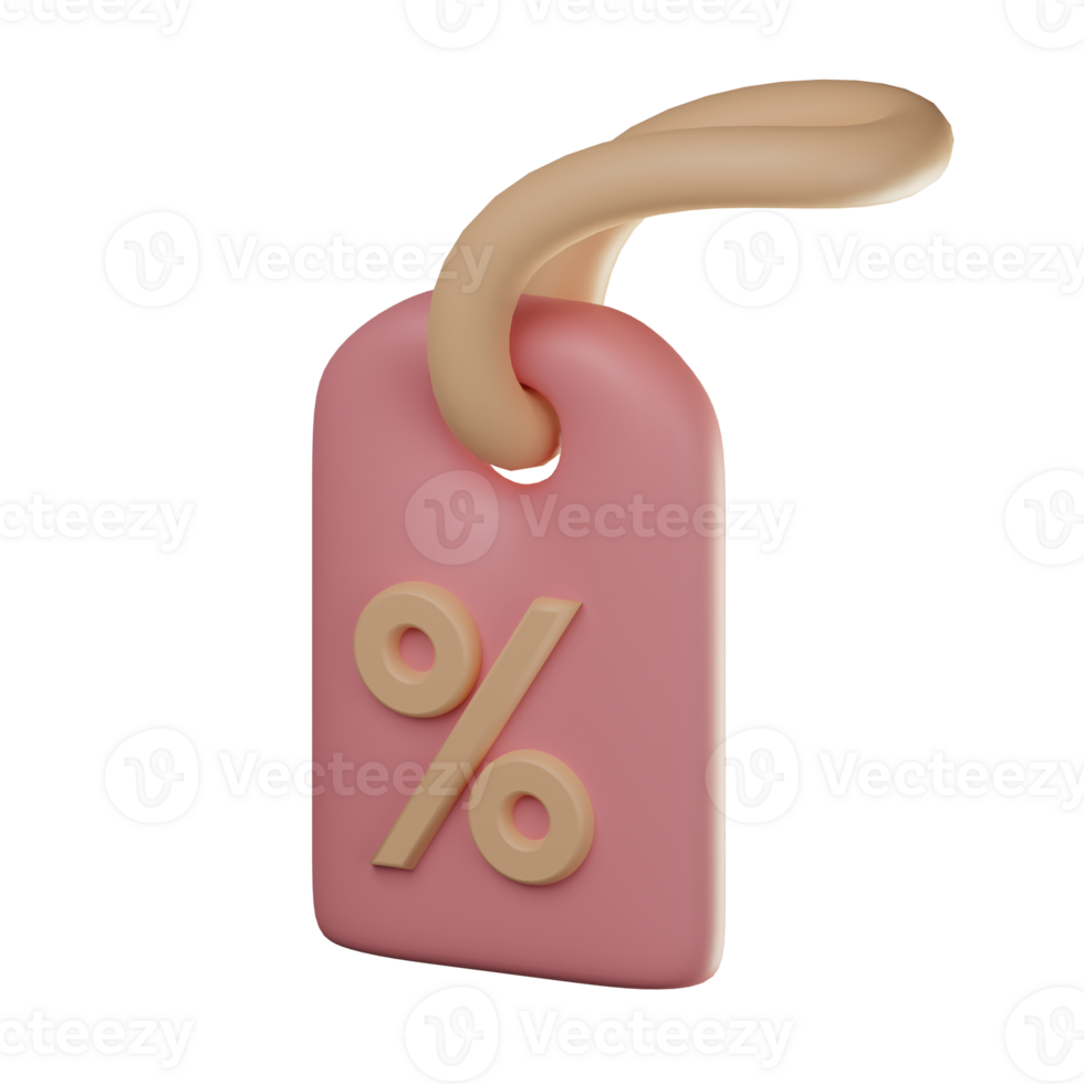 3D Discount Illustration Render png