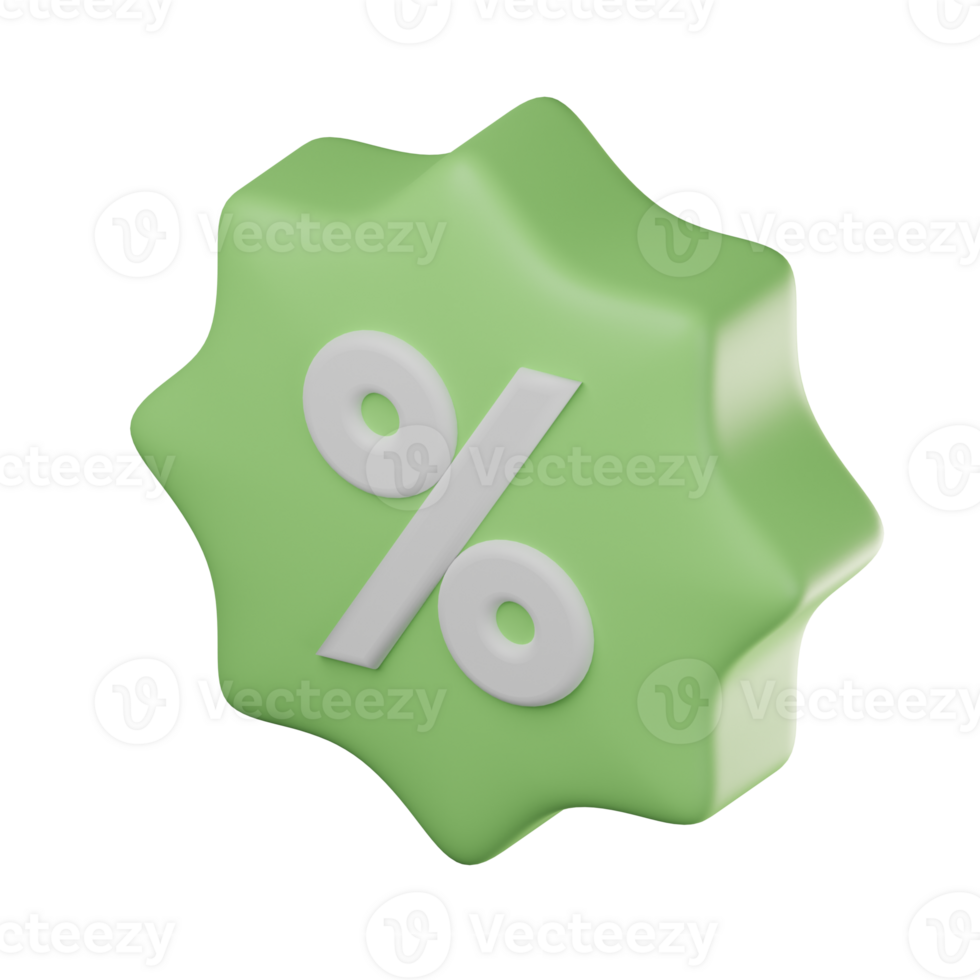 Cute 3D Discount Illustration png