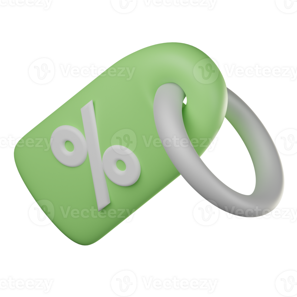 3D Discount Tag Icon Illustration Render png
