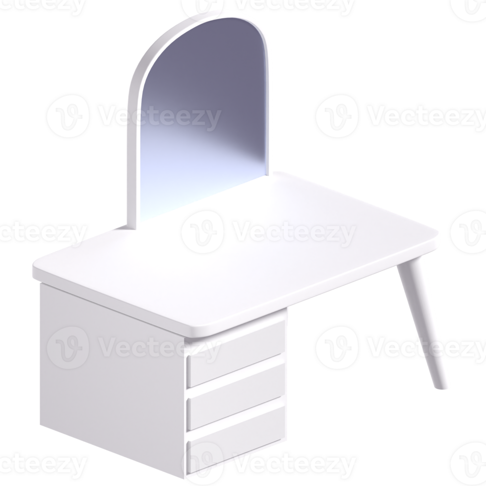 3D Dressing Table Illustration png
